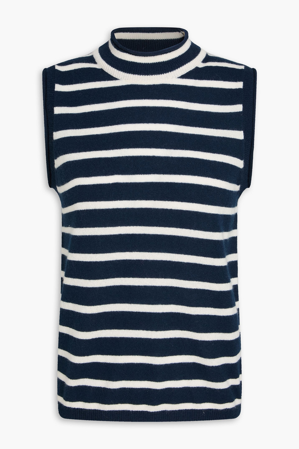 Veronica Beard Mahalia Striped Cashmere Vest In Blue