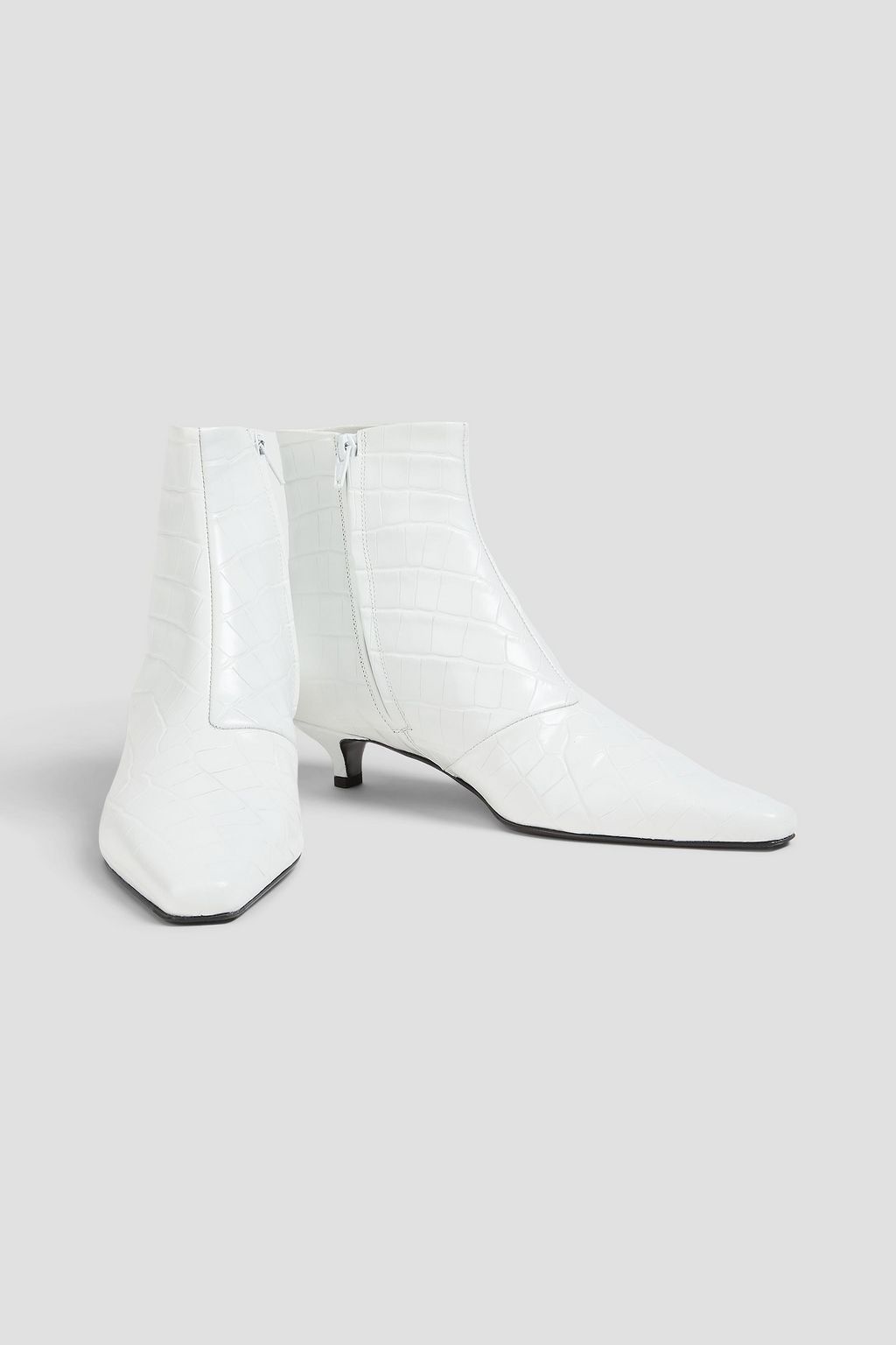 TOTEME Croc-effect leather ankle boots