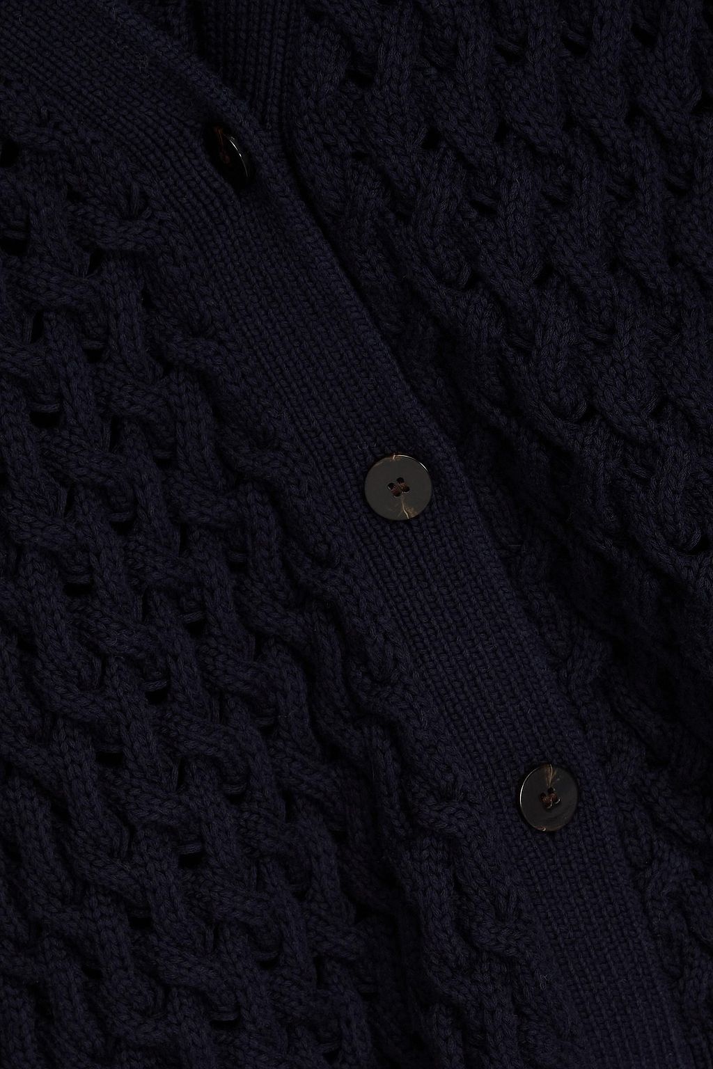 THEORY Cable-knit cotton-blend cardigan