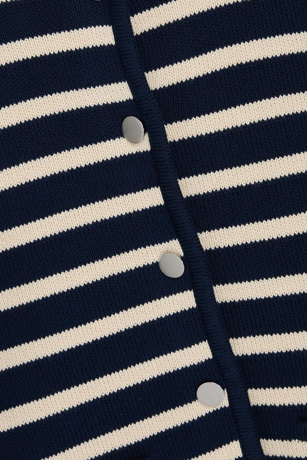 THEORY Striped cotton cardigan
