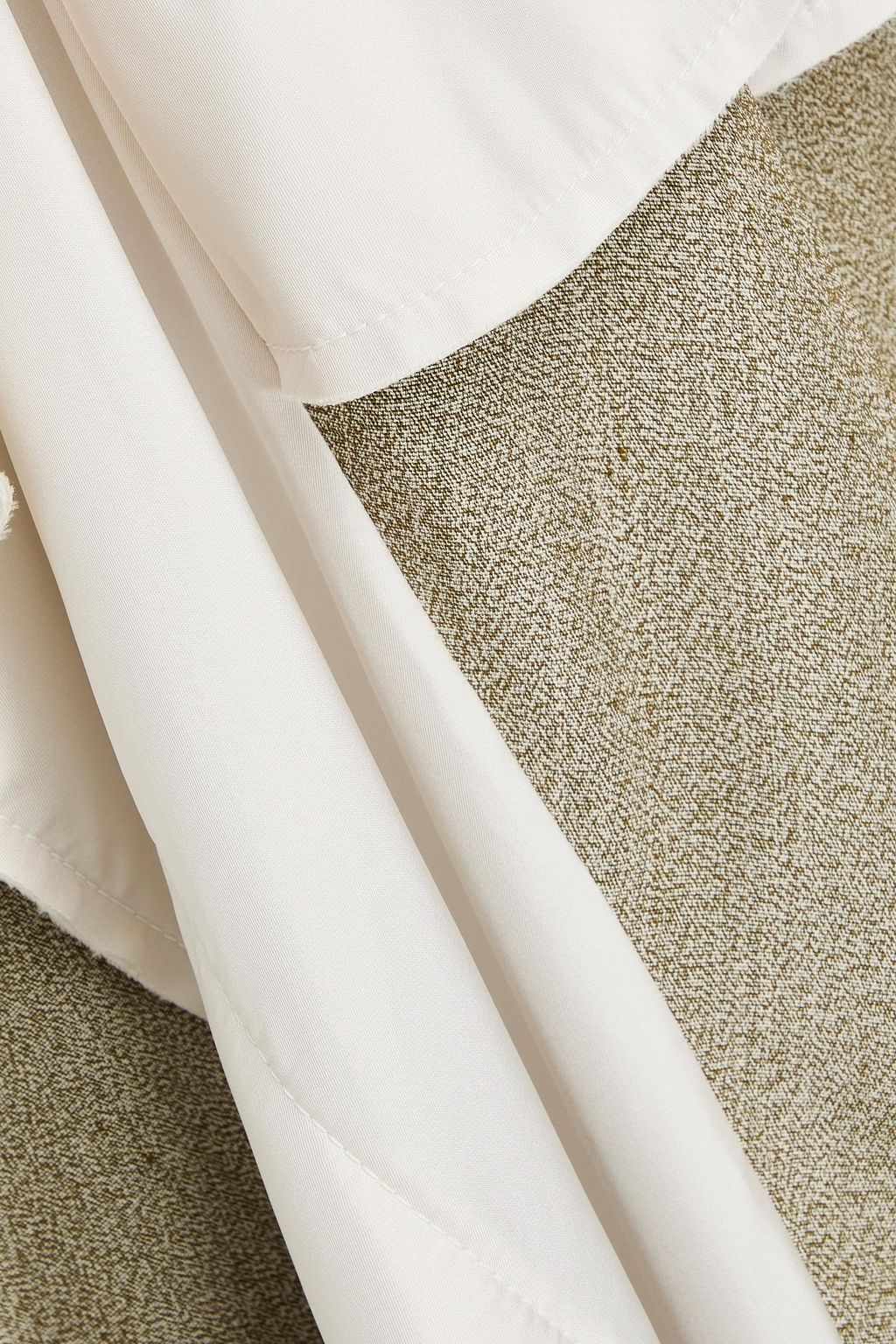 ROKSANDA Meena draped silk-dupioni and crepe maxi dress