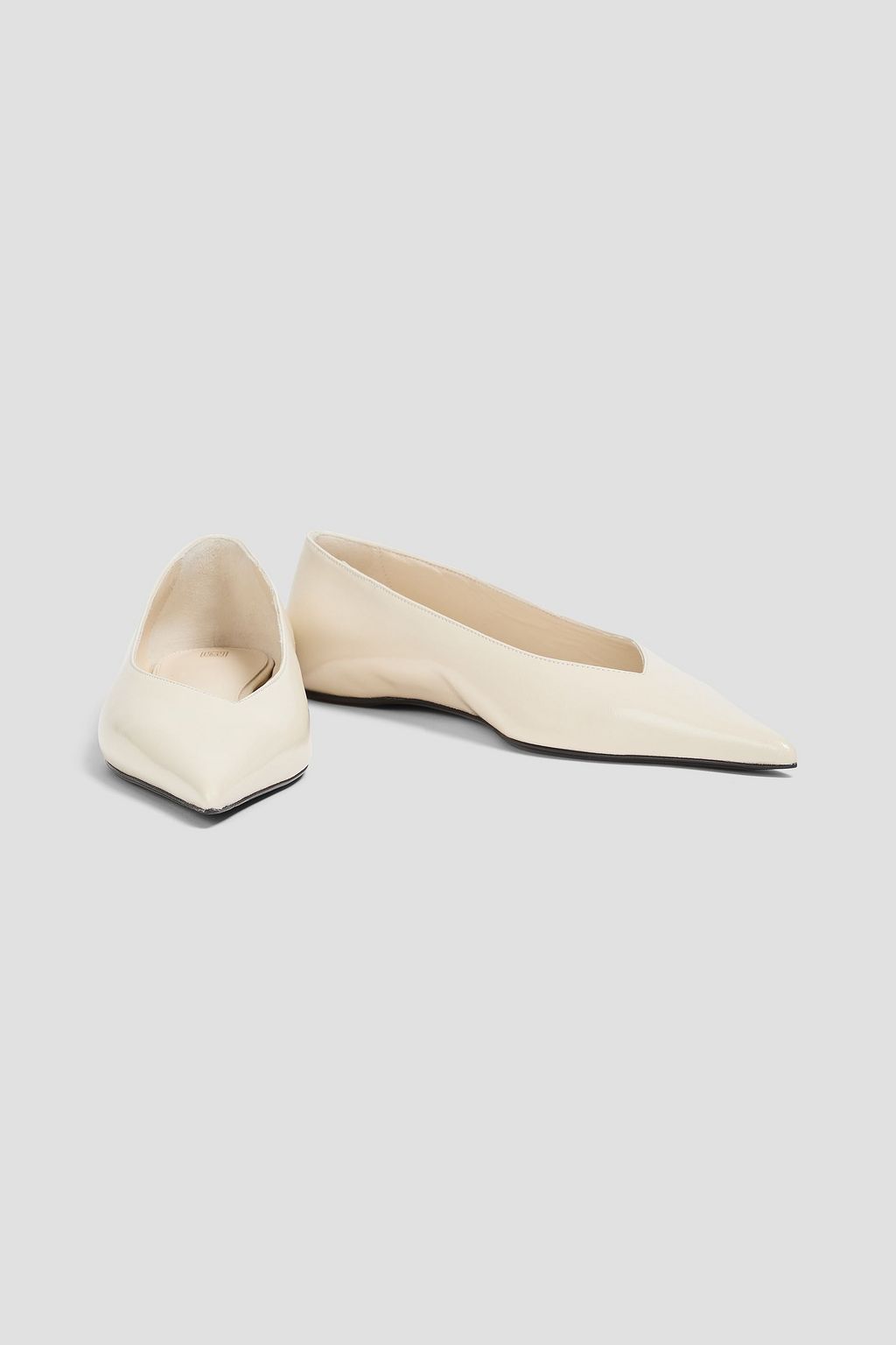 TOTEME Patent-leather point-toe flats