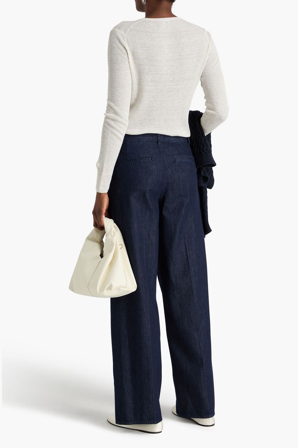 THEORY High-rise wide-leg jeans