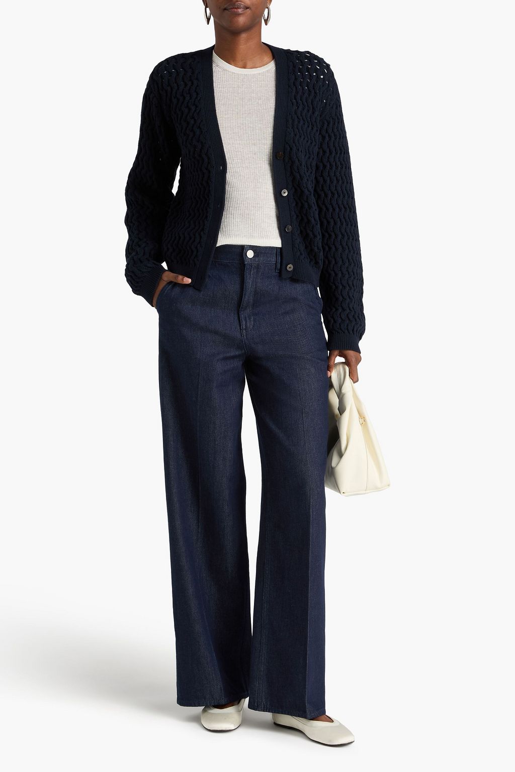 THEORY High-rise wide-leg jeans