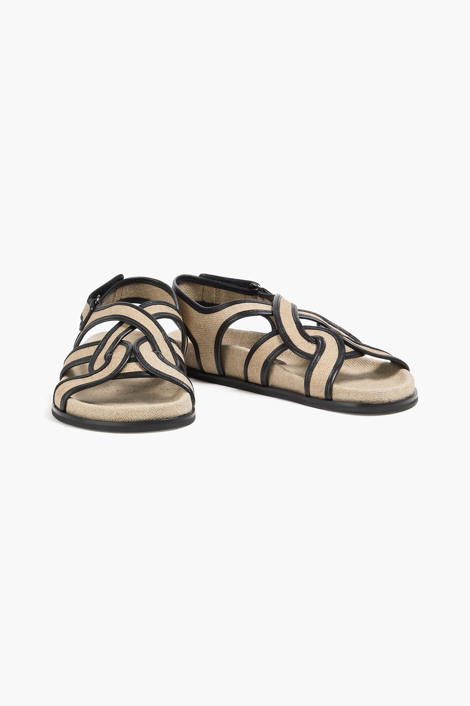  Totême - Canvas Slingback Sandals - Neutral - Eu 35 