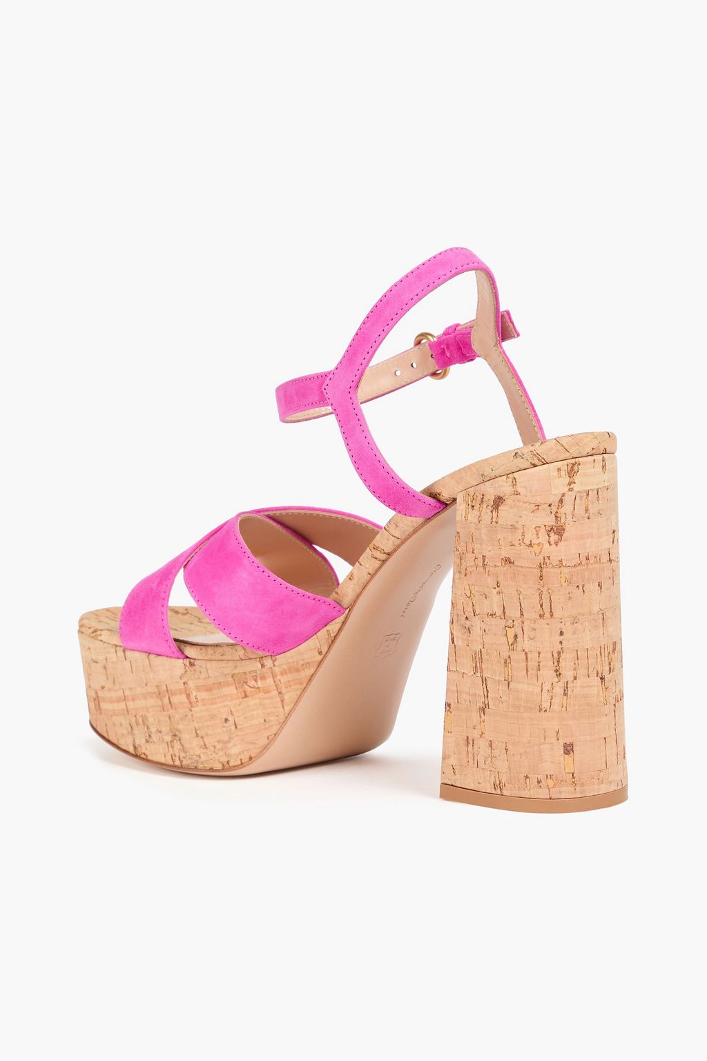 GIANVITO ROSSI صندل "بيبي" بنعل سميك من جلد السويد