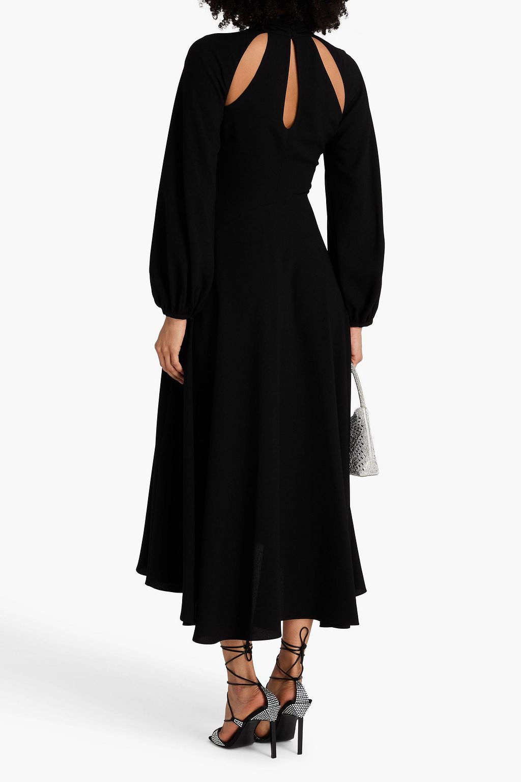 ROKSANDA فستان "فيدرا" متوسط الطول من الكريب بقصّة ملفوفة