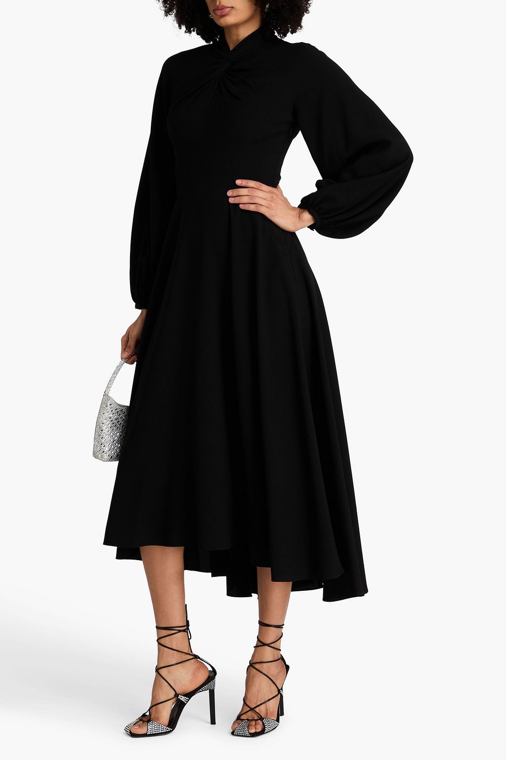 ROKSANDA فستان "فيدرا" متوسط الطول من الكريب بقصّة ملفوفة