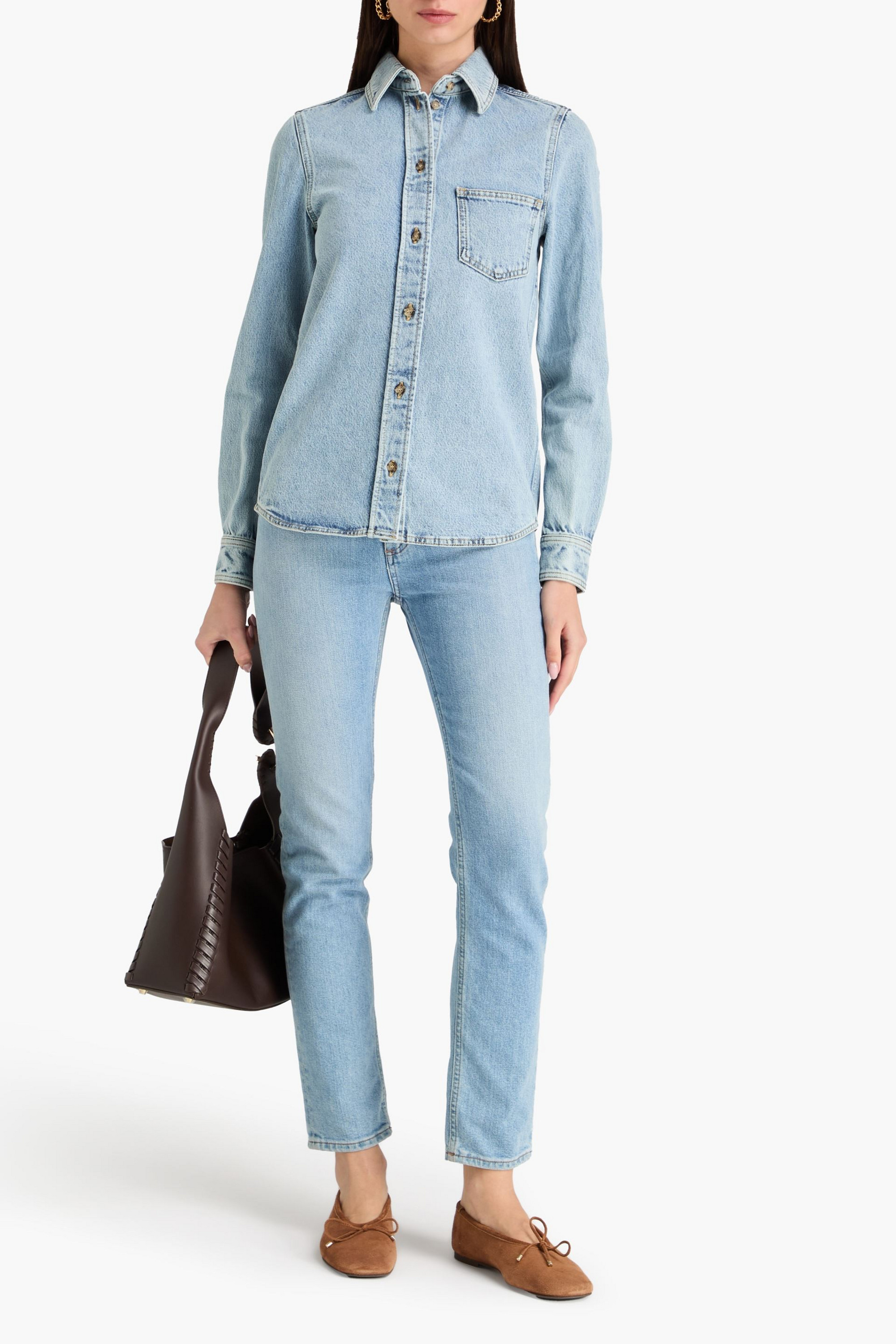 TOTEME Acid-wash denim shirt