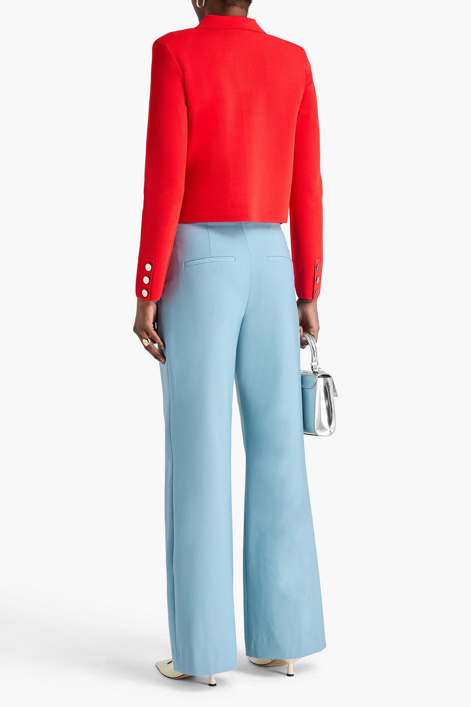 Veronica Beard Katia Knitted Jacket In Red