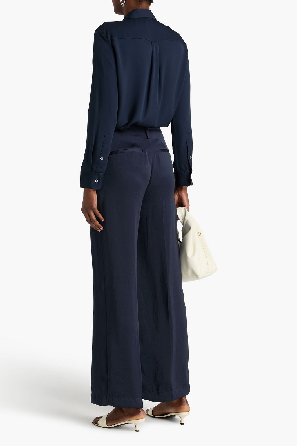 THEORY Satin wide-leg pants