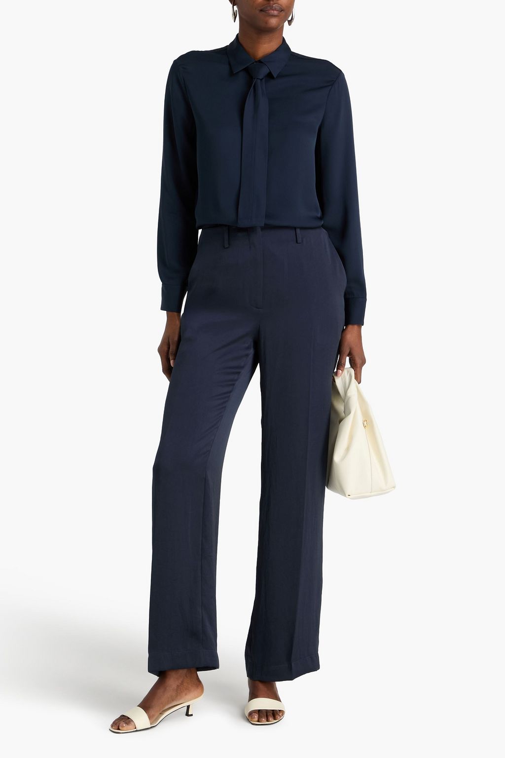 THEORY Satin wide-leg pants