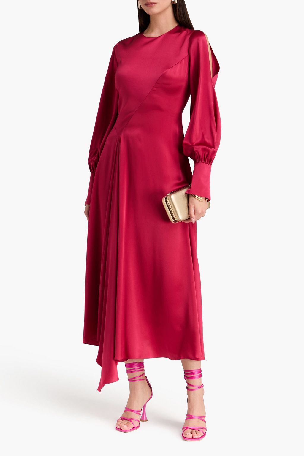 ROKSANDA Hayat cutout silk-satin maxi dress