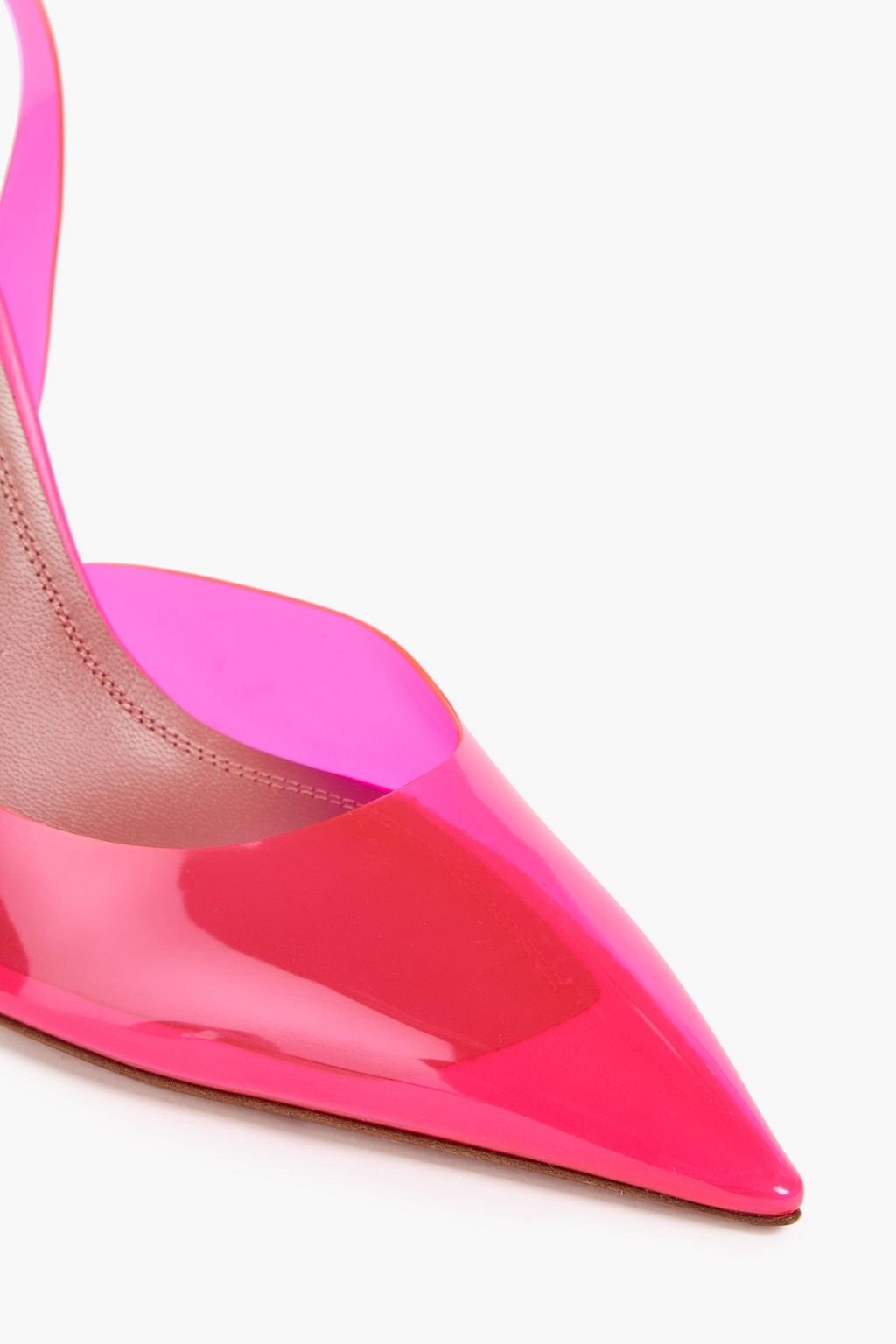 AMINA MUADDI حذاء بامب "هولي" من البلاستيك الشفاف مزود بحزام خلفي