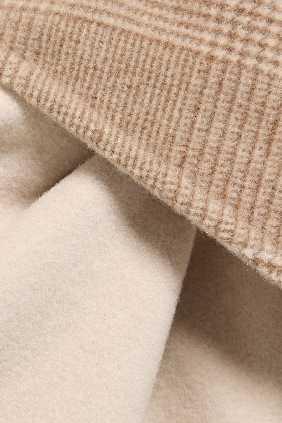 Max Mara Zuppa Wrap-effect Wool And Cashmere-blend Felt Midi Skirt In Neutral