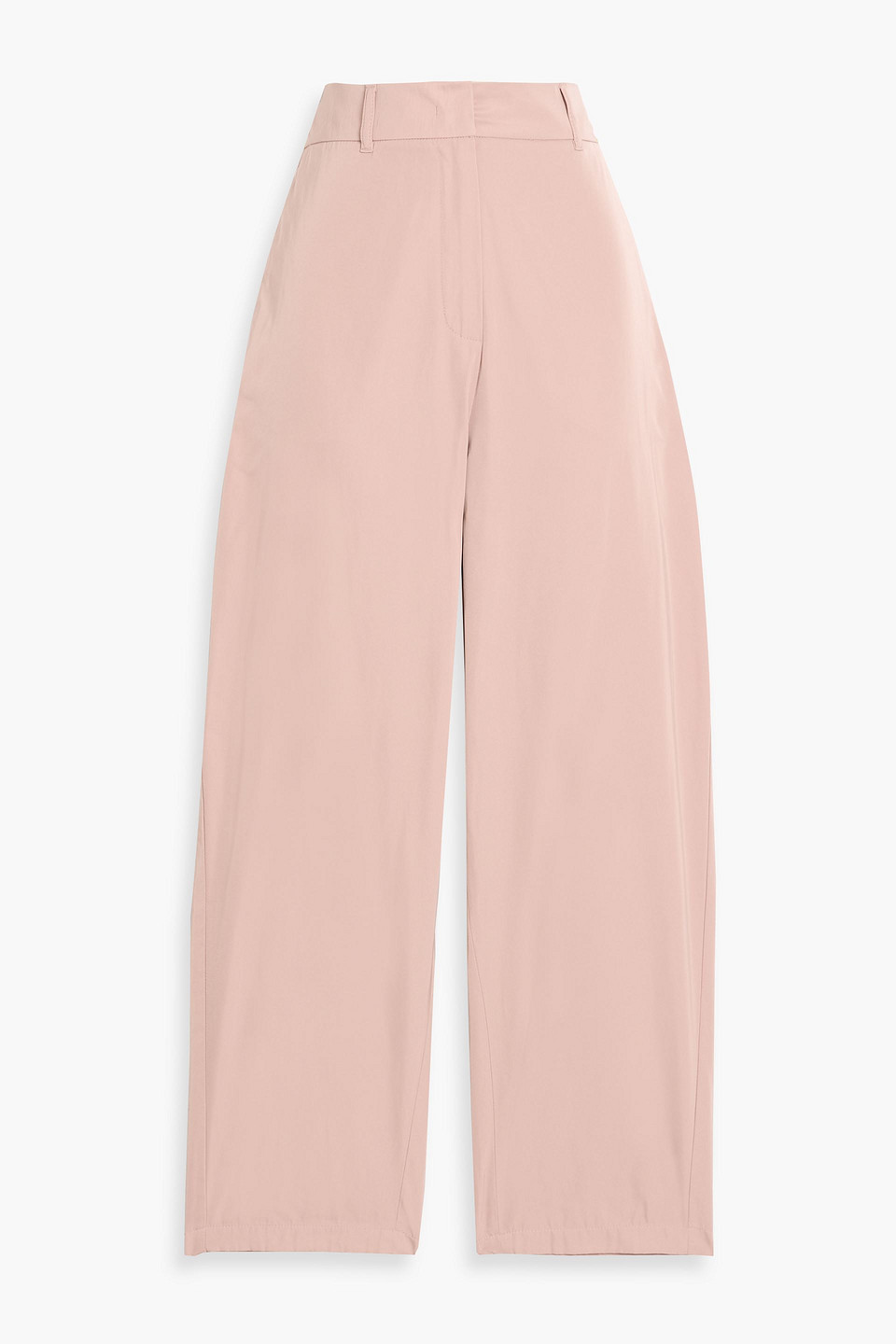 Max Mara Candore Cropped Twill Tapered Pants In Pink