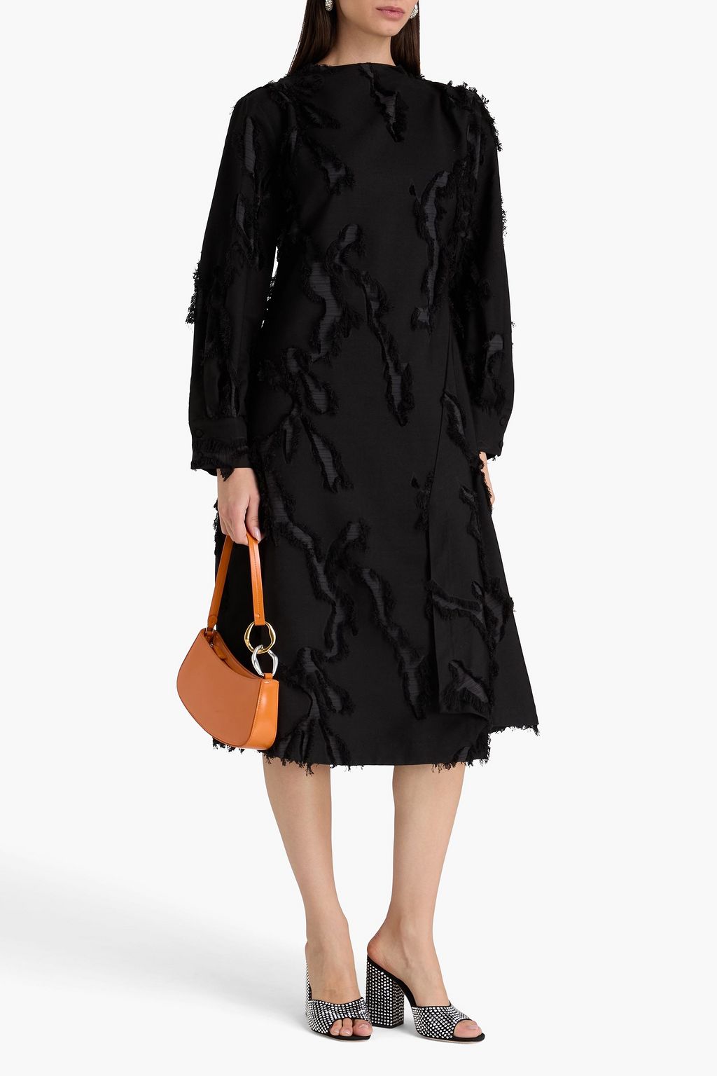 STINE GOYA Fil coupé twill midi dress