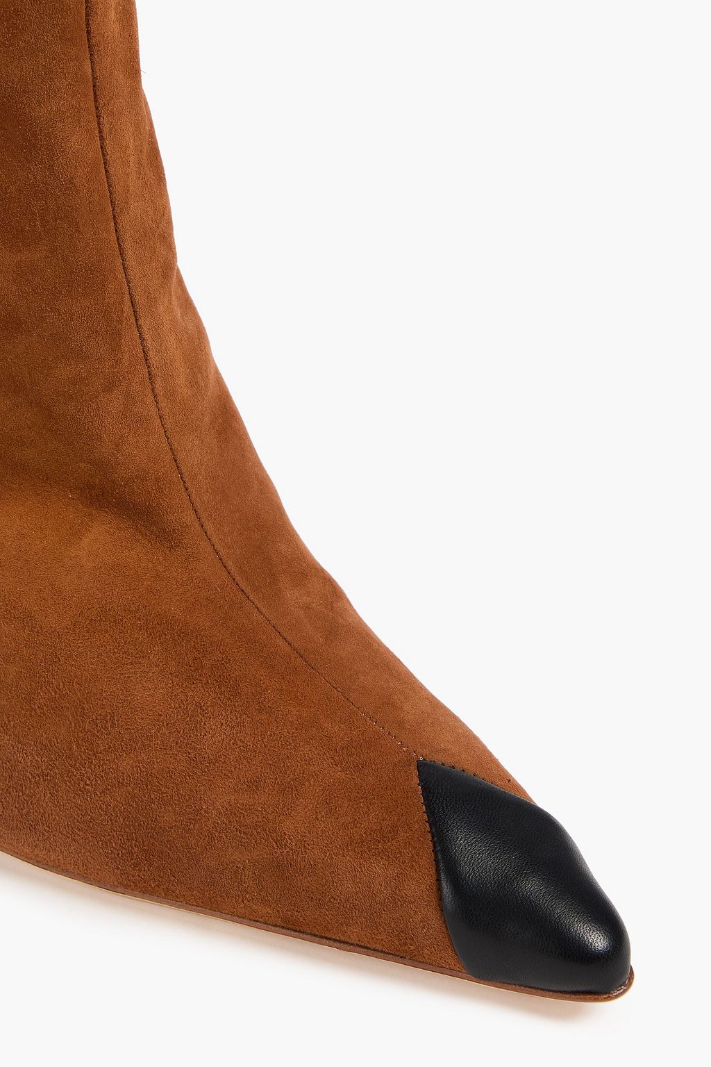 ALESSANDRA RICH Crystal-embellished suede knee boots