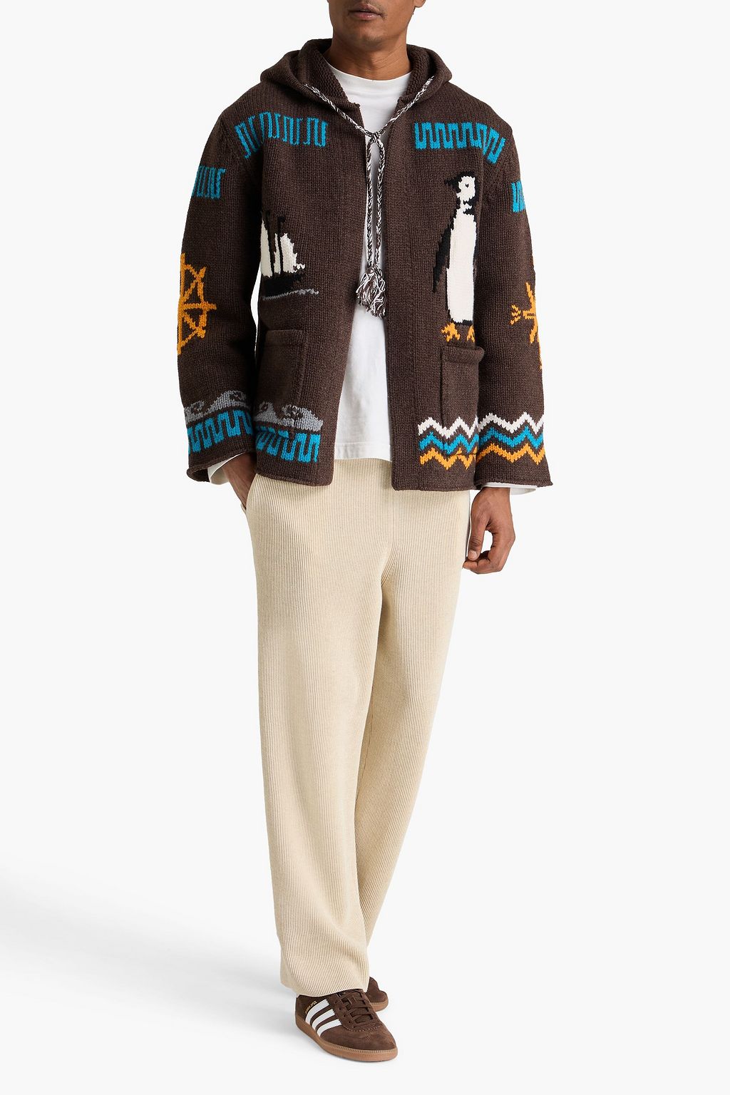 ALANUI Intarsia wool hooded cardigan