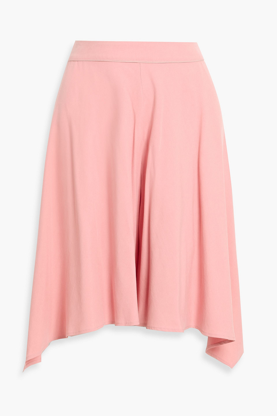 Max Mara Fenice Draped Silk-crepe Shorts In Pink