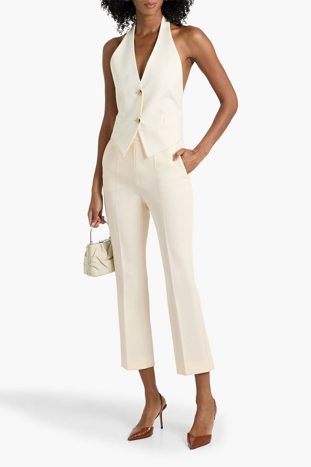 MAX MARA Parata cropped crepe straight-leg pants
