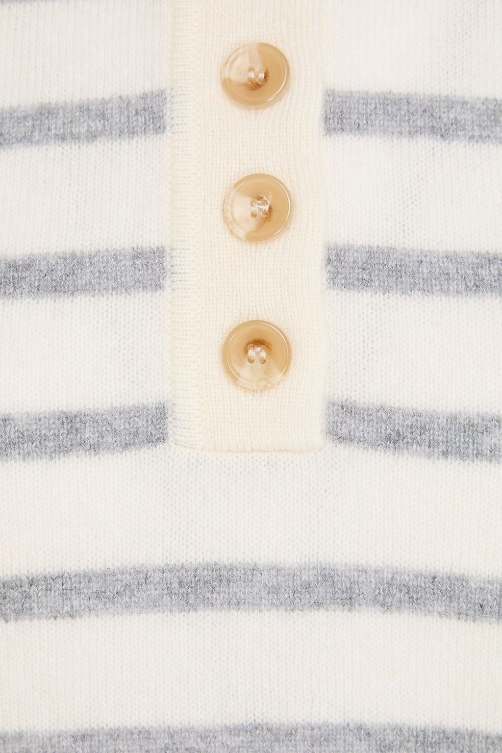VERONICA BEARD Brandt striped cashmere polo sweater