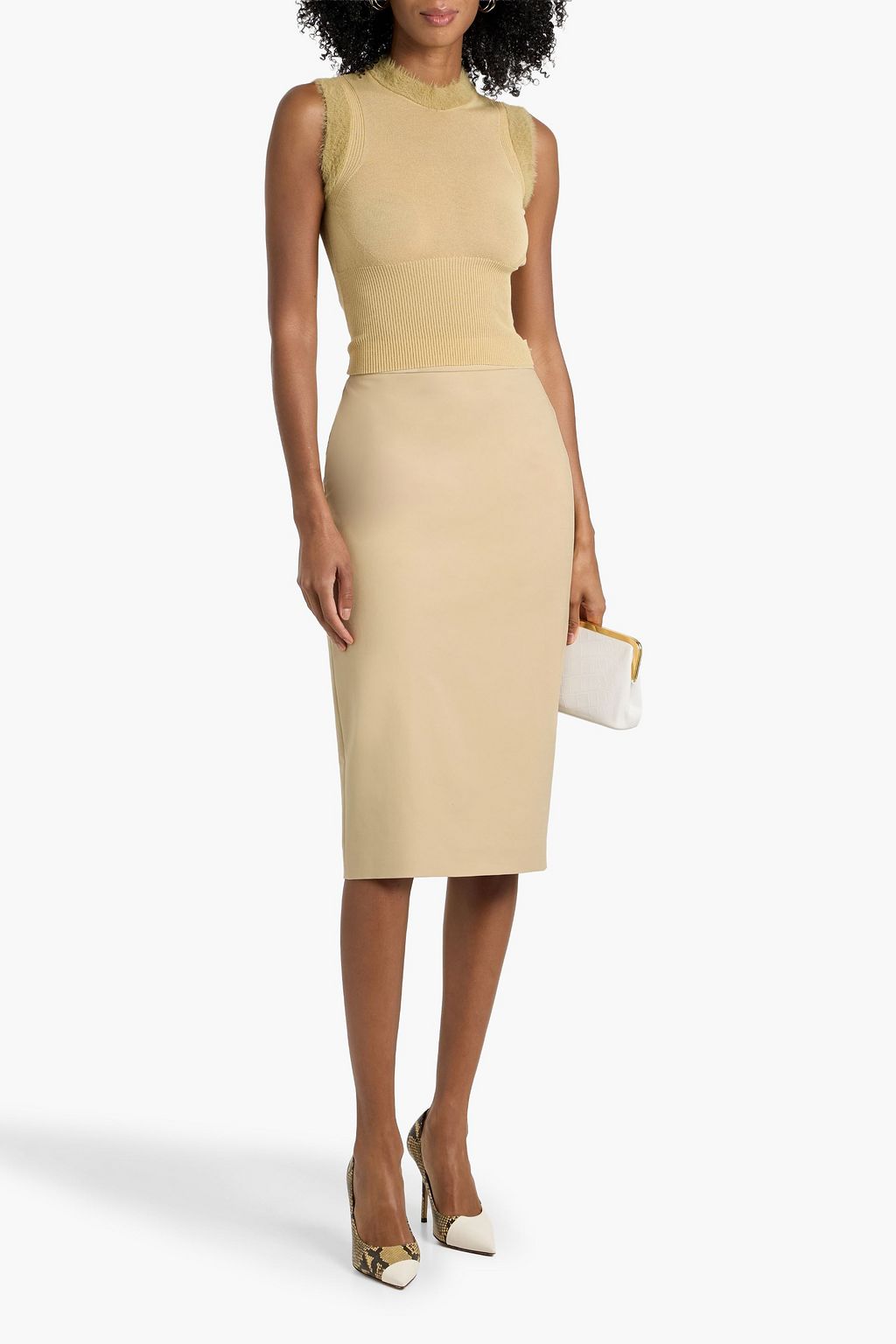 MAX MARA Eden cotton-blend pencil skirt