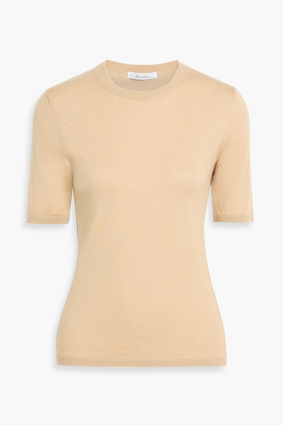 Max Mara Warren Silk And Cashmere-blend Top In Sand