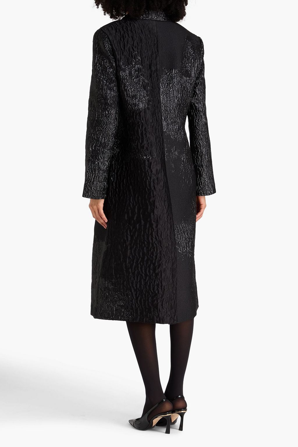 STINE GOYA Metallic cloqué coat