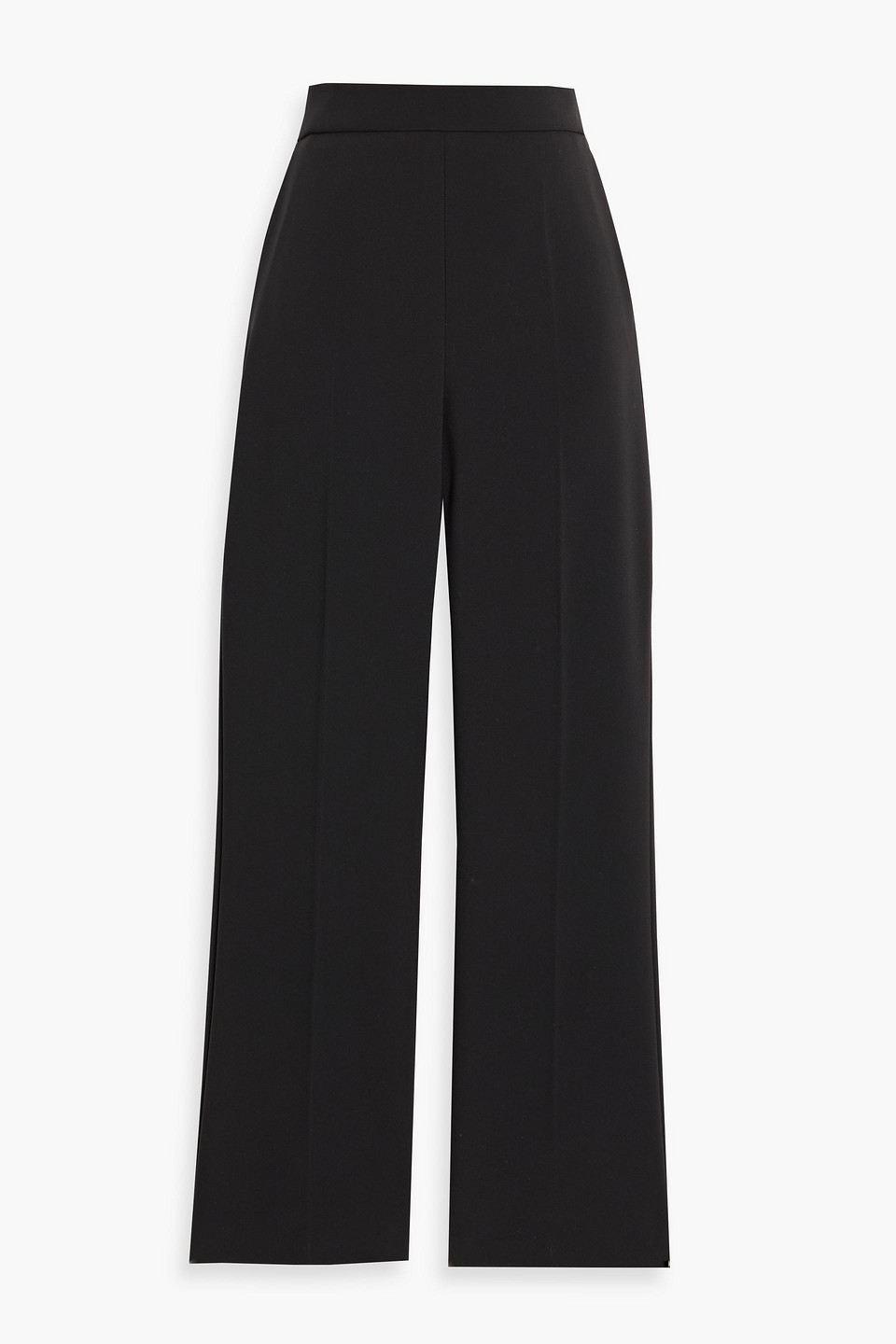Max Mara Parata Cropped Crepe Straight-leg Pants In Black