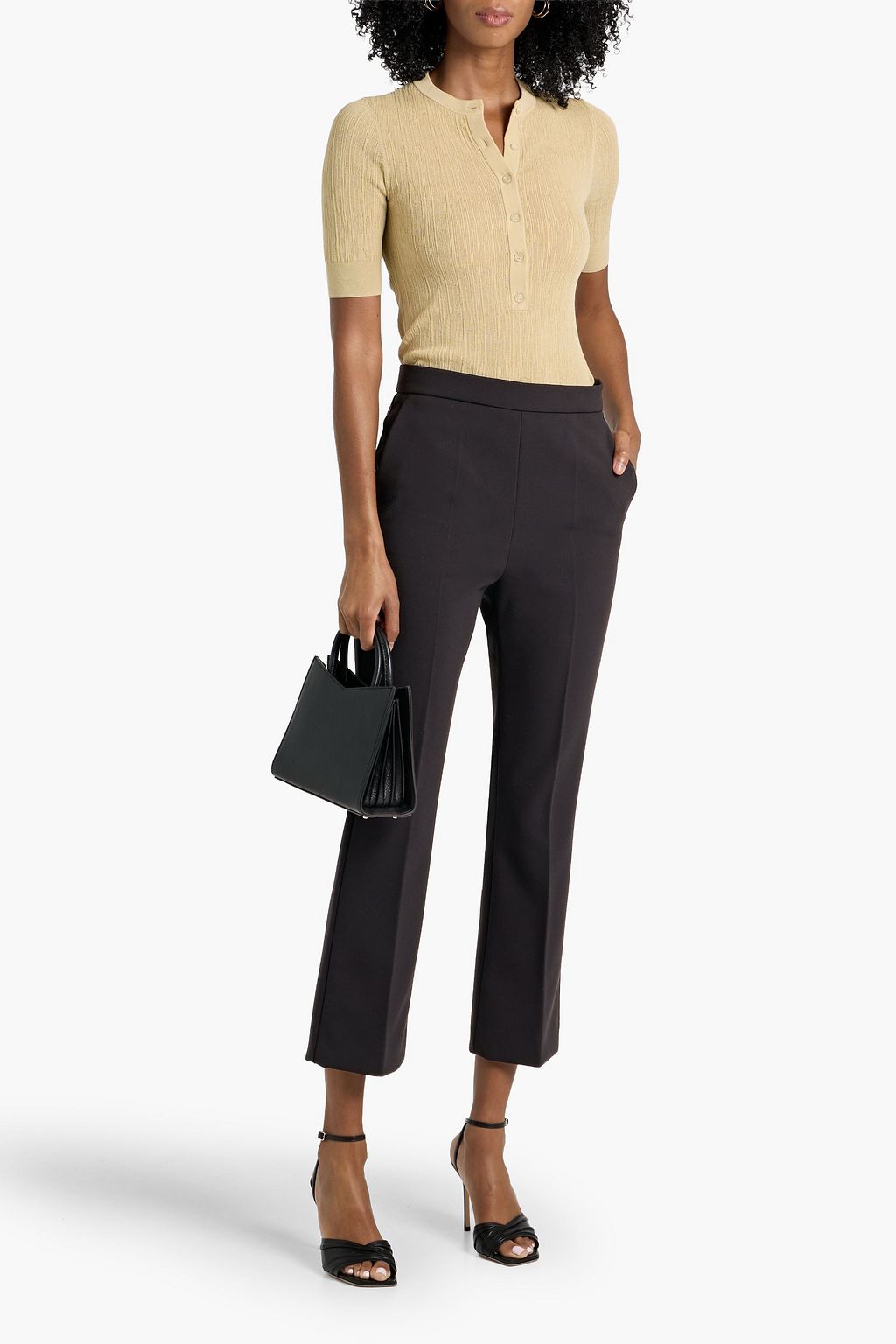 MAX MARA Parata cropped crepe straight-leg pants