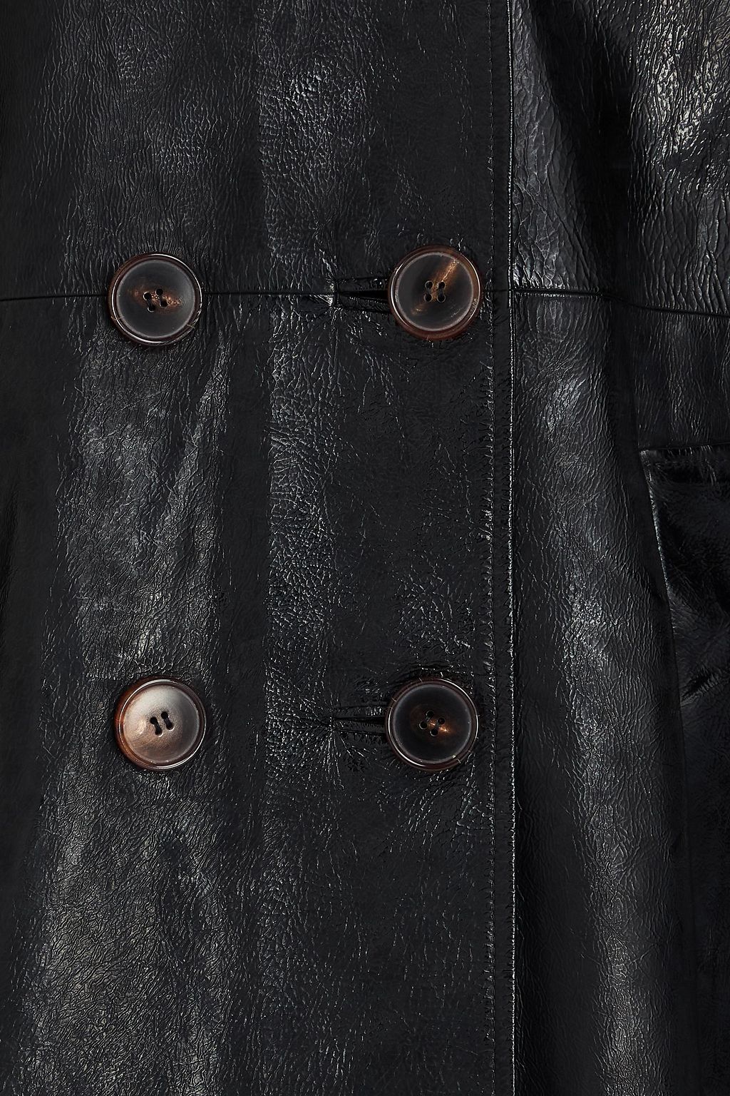 ALESSANDRA RICH Double-breasted leather coat