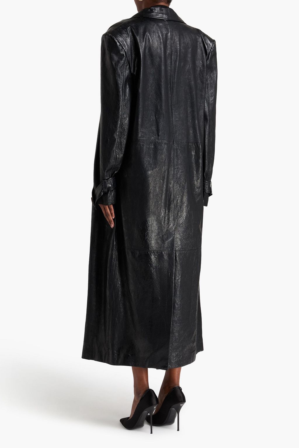 ALESSANDRA RICH Double-breasted leather coat