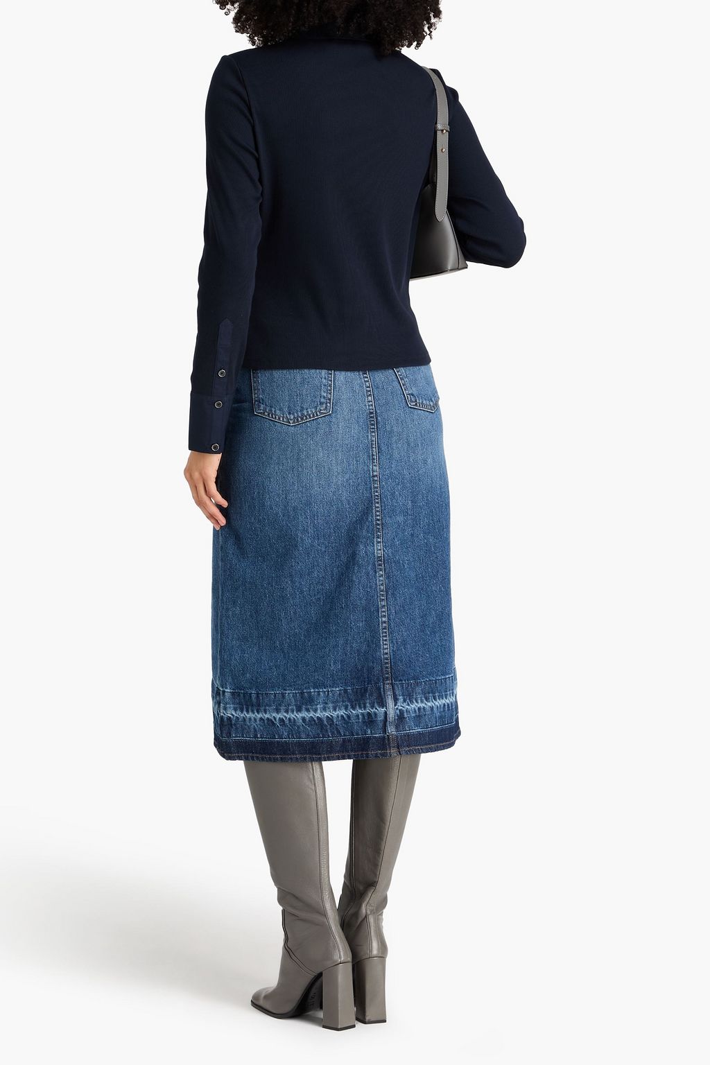 VERONICA BEARD Scottie Pima cotton-blend polo shirt