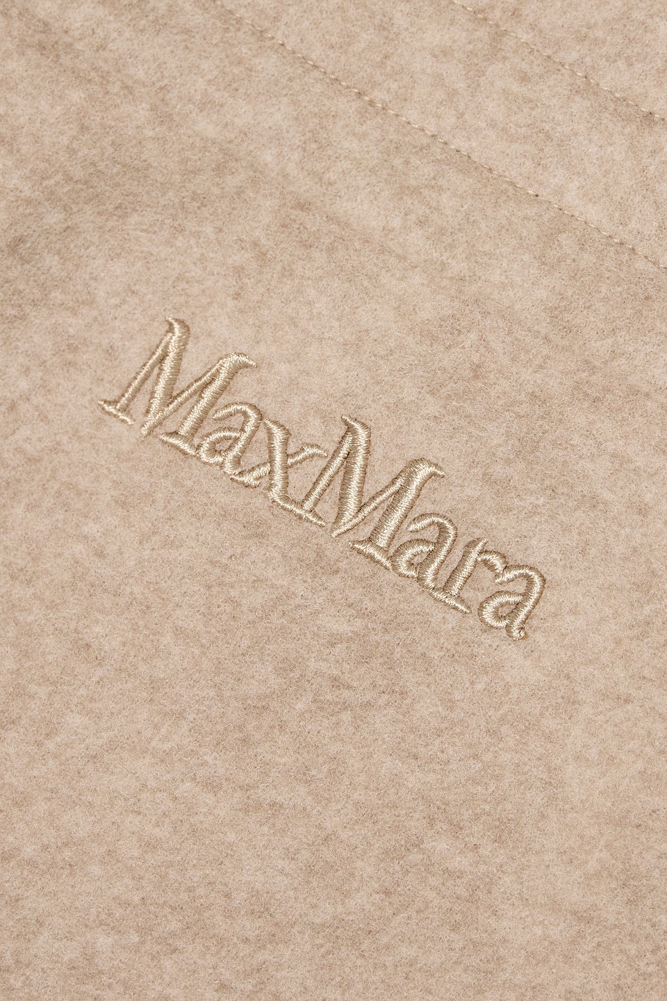 Max Mara Onagro Wool-blend Felt Mini Skirt In Brown