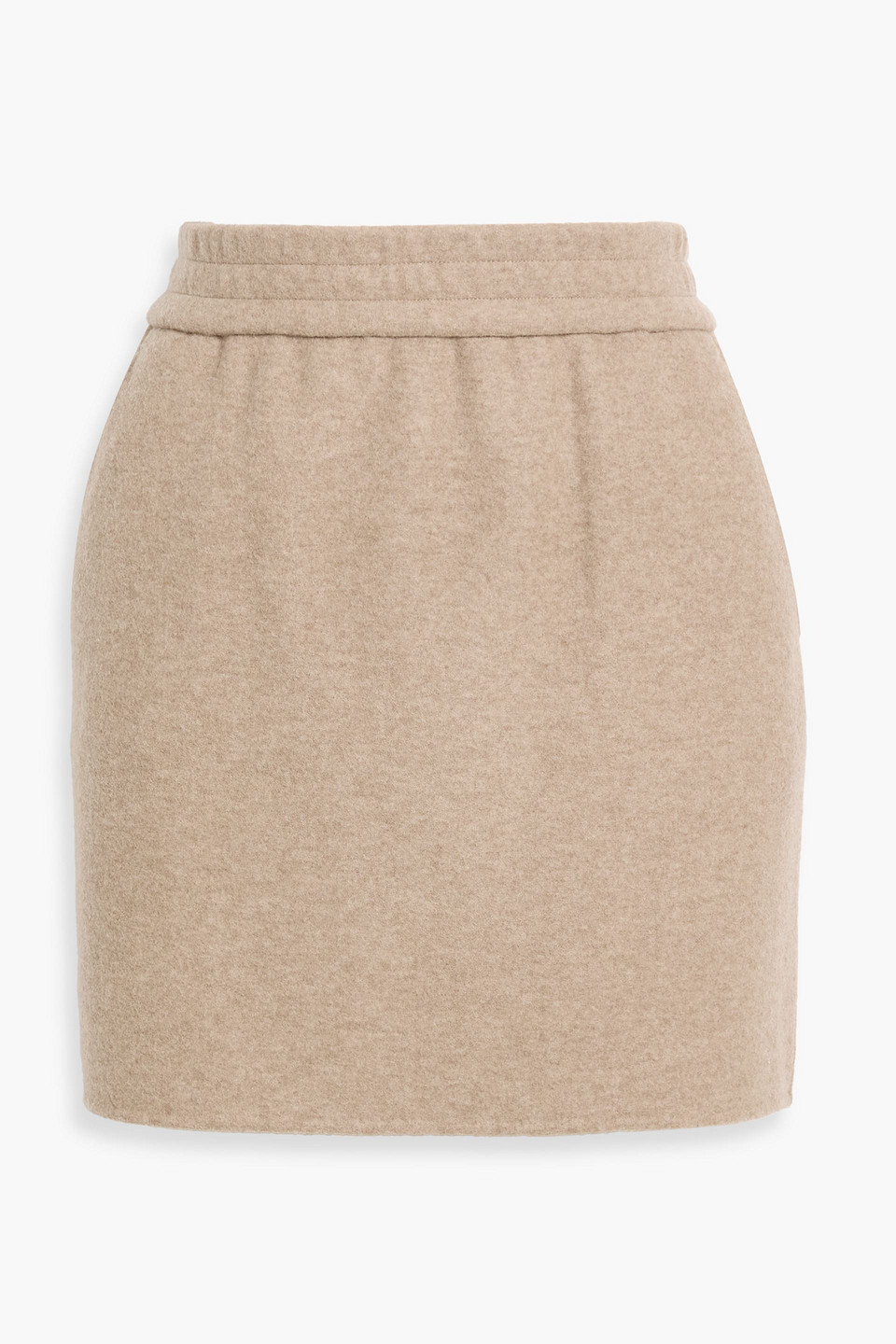 Max Mara Onagro Wool-blend Felt Mini Skirt In Brown