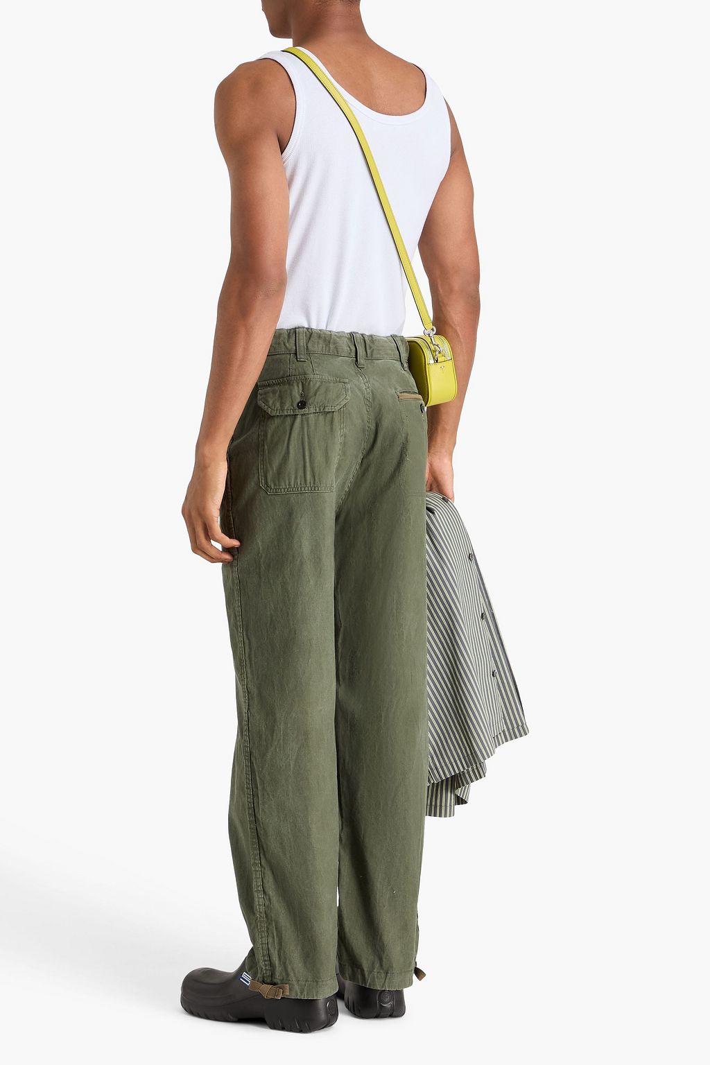 SACAI Webbing-trimmed cotton pants