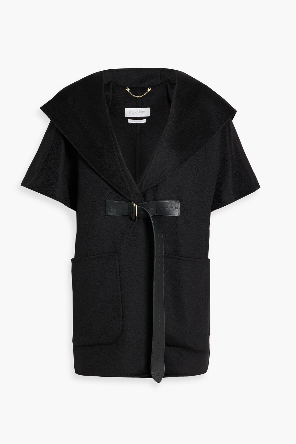 Max Mara Dorico Cashmere-felt Hooded Jacket In Black