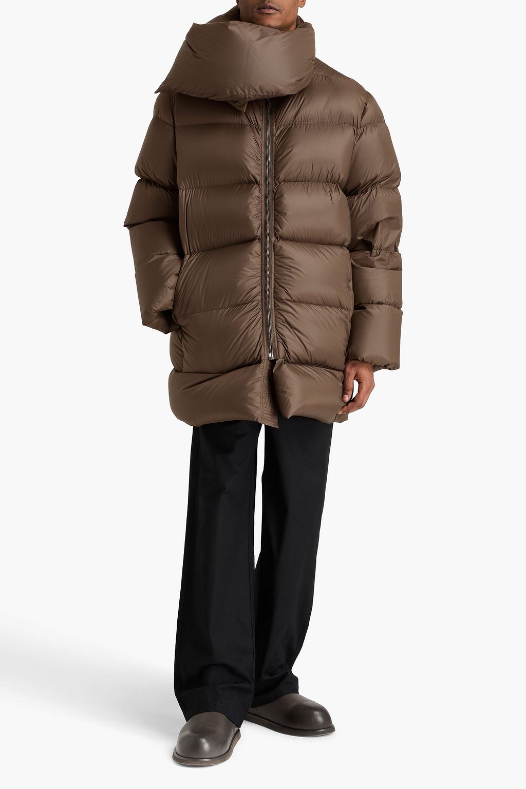 RICK OWENS Daunenmantel aus gestepptem Shell