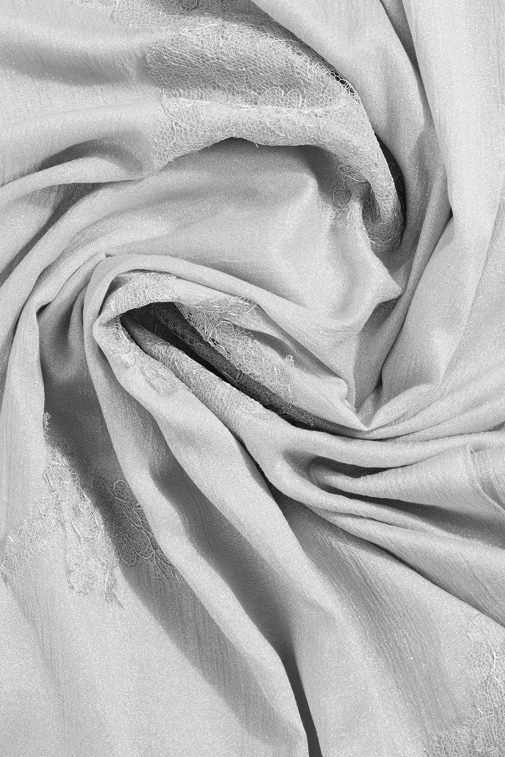 VALENTINO GARAVANI Frayed metallic gauze scarf