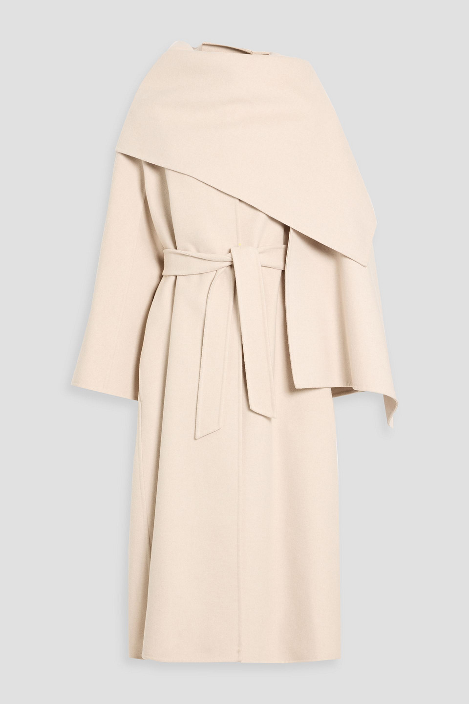 Max Mara Pepaia Draped Wool And Cashmere-blend Coat In White