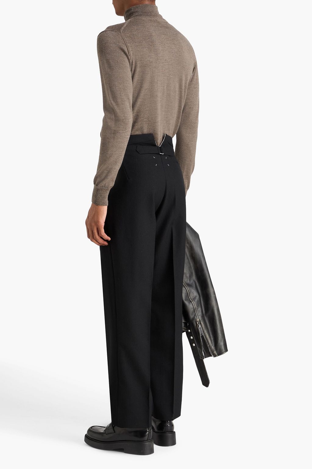 MAISON MARGIELA Pleated wool-twill pants