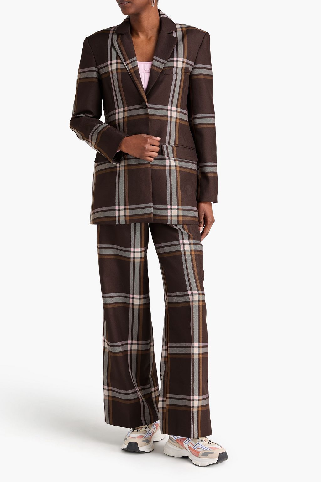 STINE GOYA Checked twill blazer