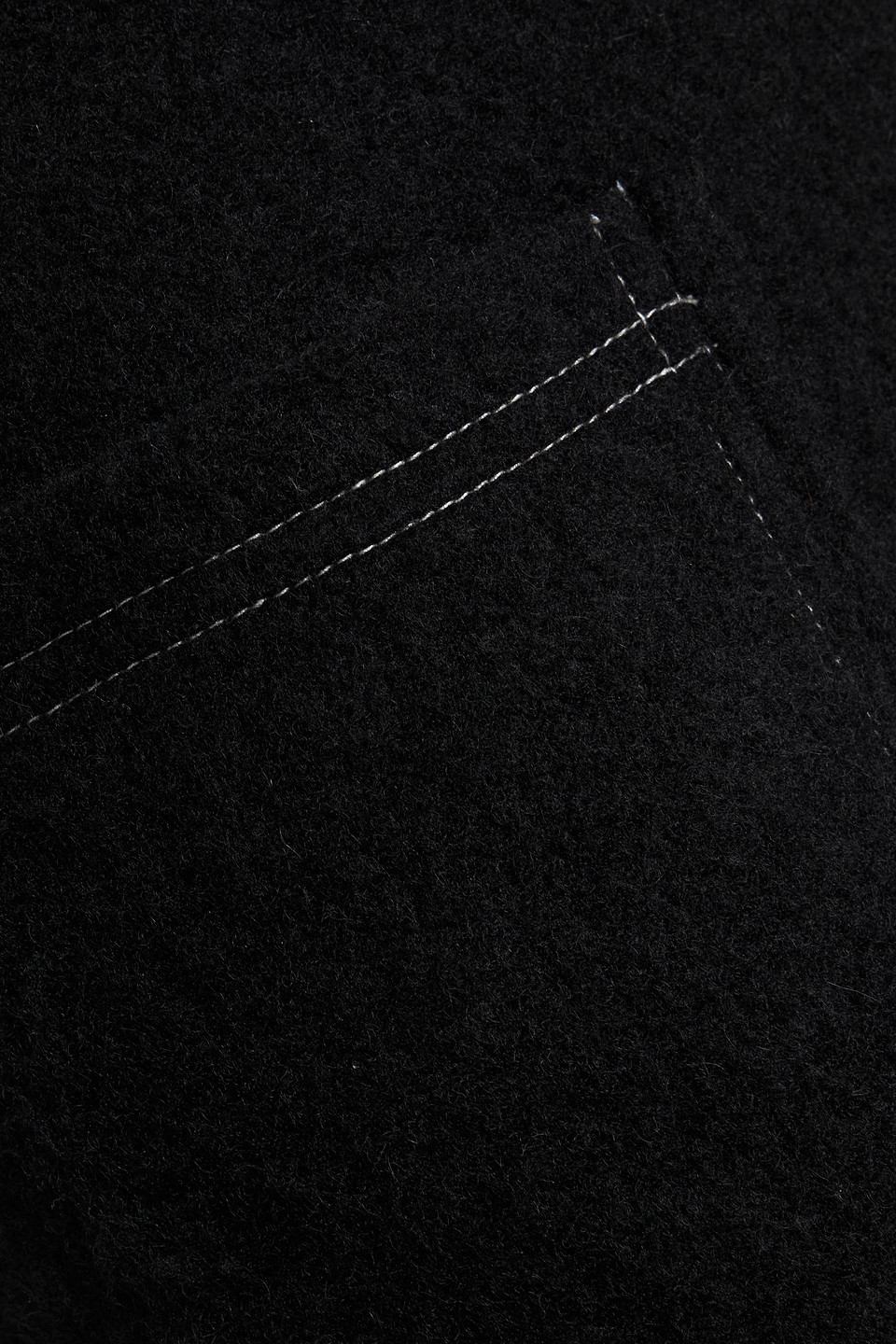 Max Mara Galosce Wool And Cashmere-blend Felt Maxi Skirt In Black