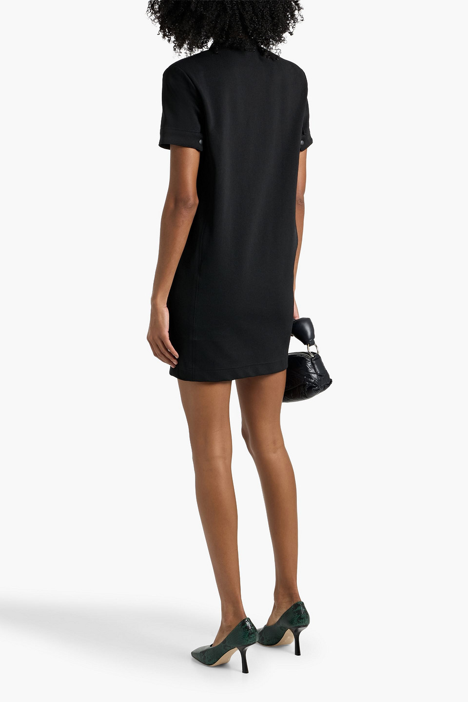 Max Mara Lord Gabardine Mini Dress In Black