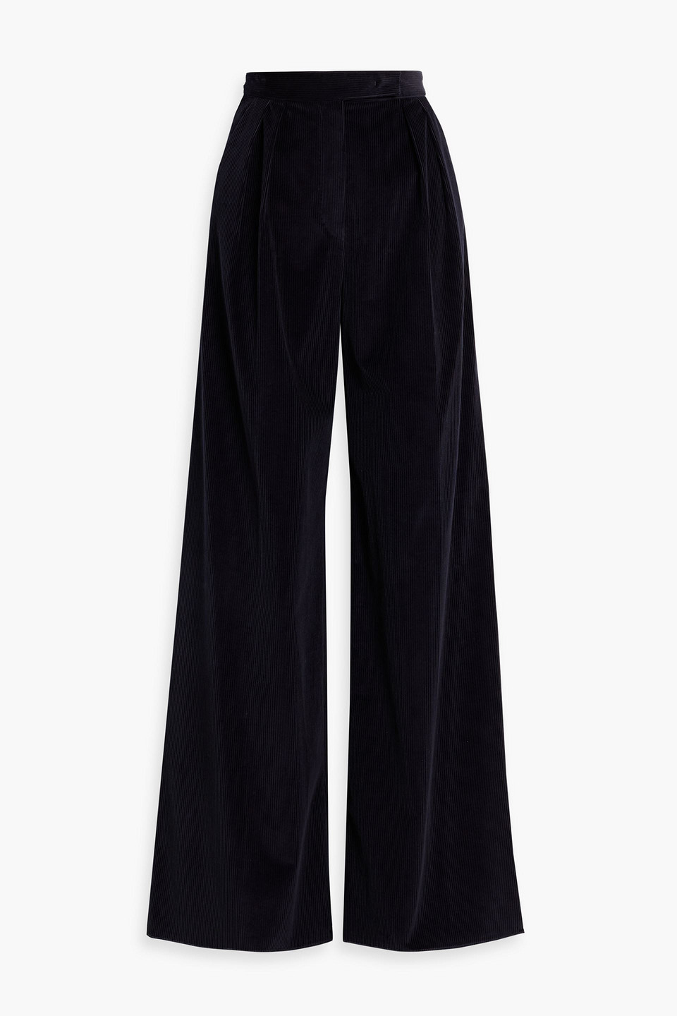 Max Mara Gilly Cotton-corduroy Wide-leg Pants In Blue