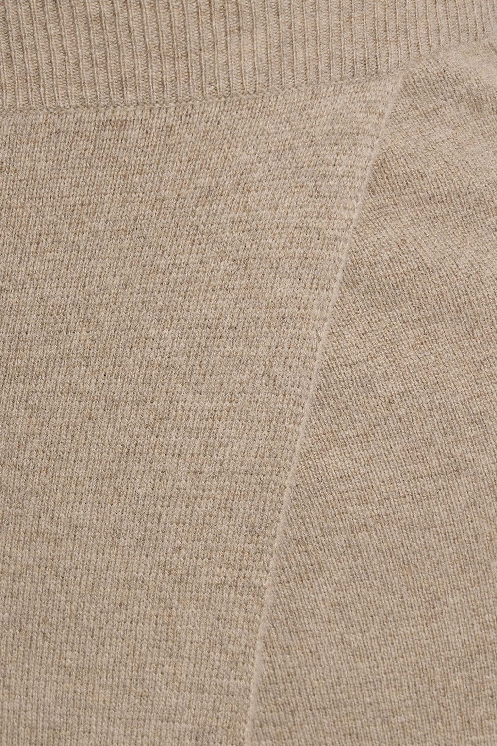 MAX MARA Umbria wrap-effect wool and cashmere-blend midi skirt