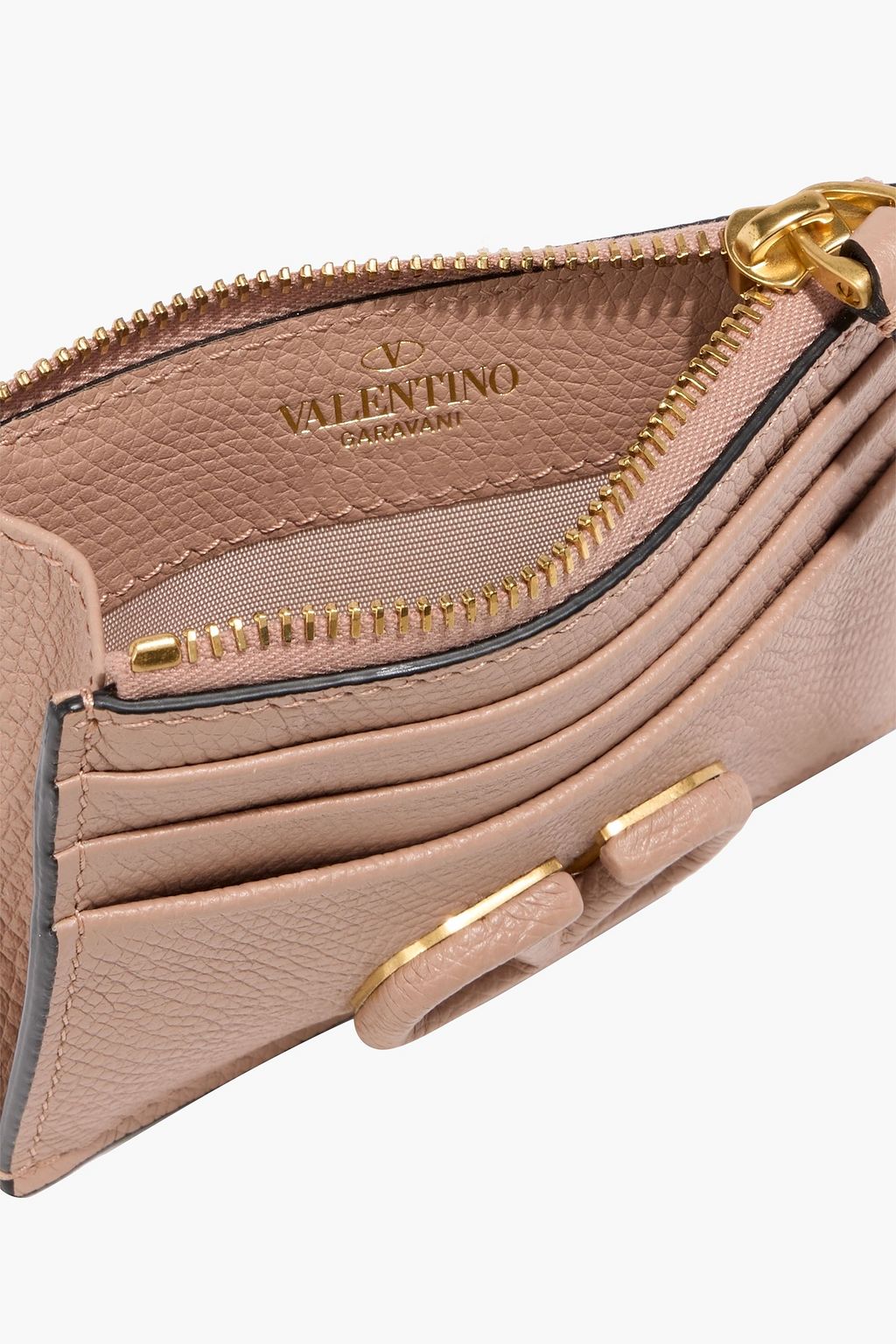 VALENTINO GARAVANI VLOGO pebbled-leather cardholder