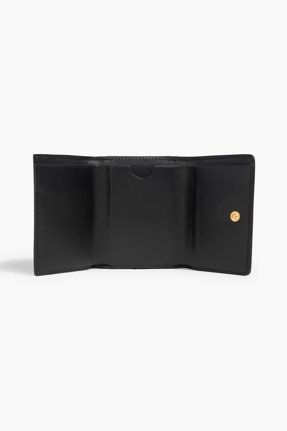 Off-white Jitney Mini Leather Wallet In Black