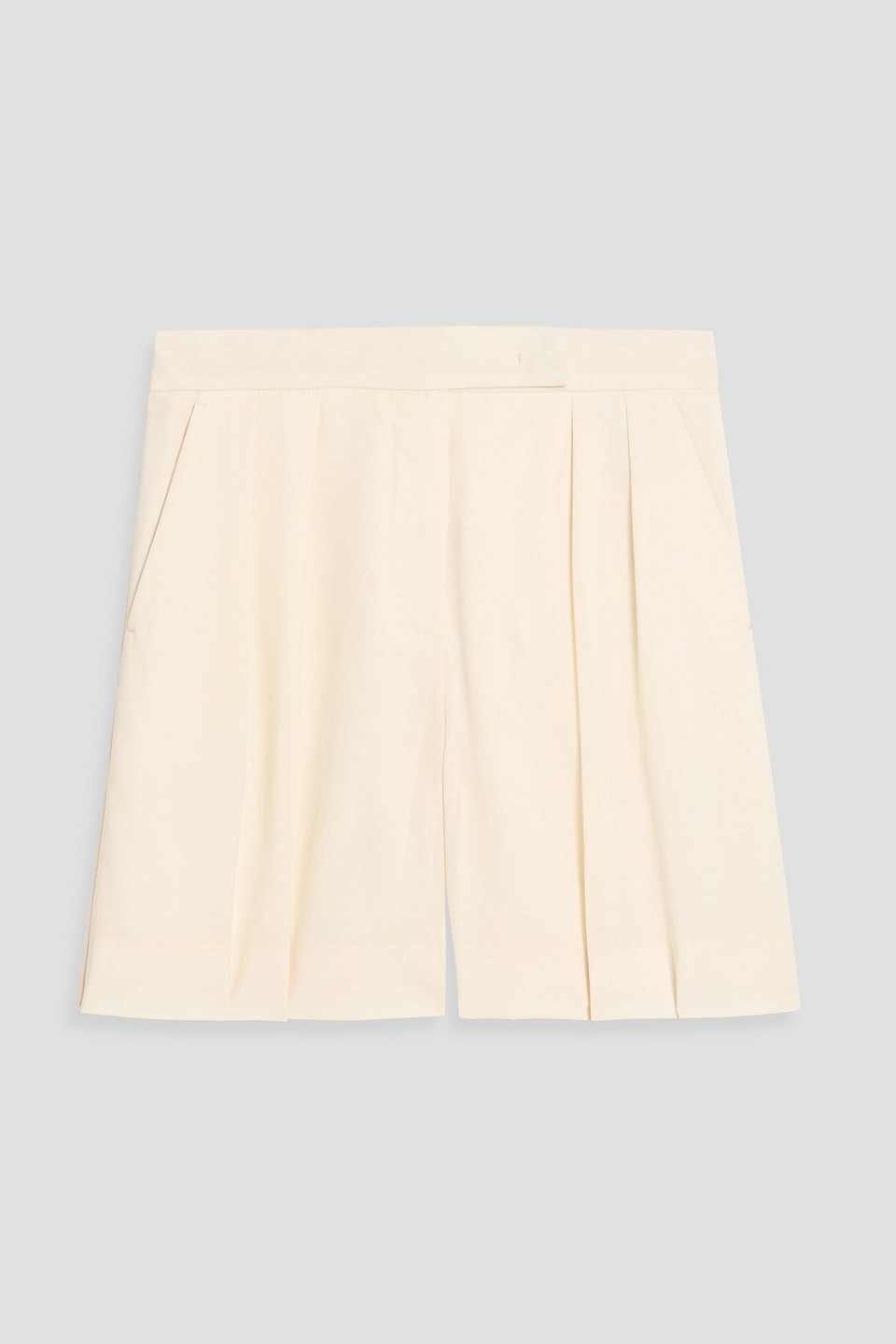 Max Mara Priamo Wool-crepe Shorts In Sand